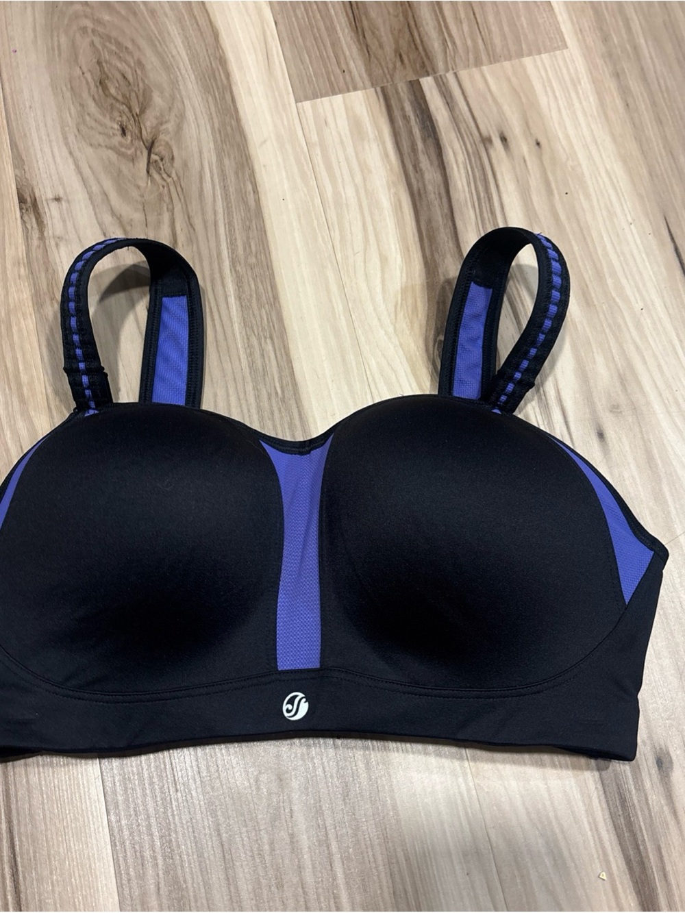 Soma Sport Max Support Contour High Impact Sports Bra Size 34DD Black Underwire - Picture 2 of 7